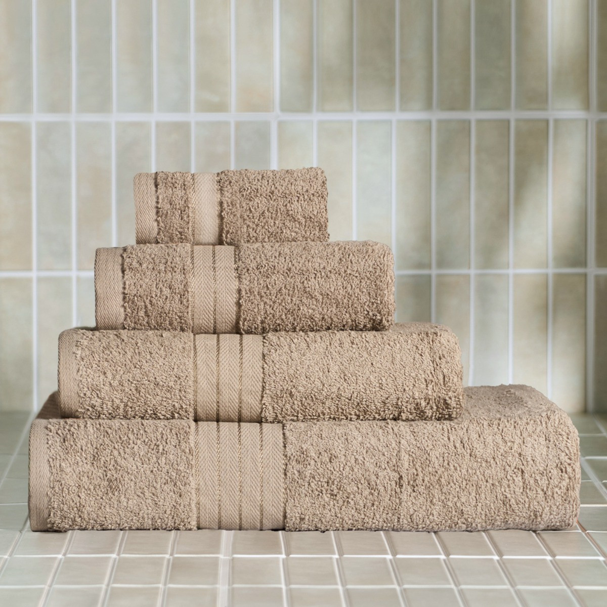OHS 100% Cotton Hand Towel , Mocha - 1PC>