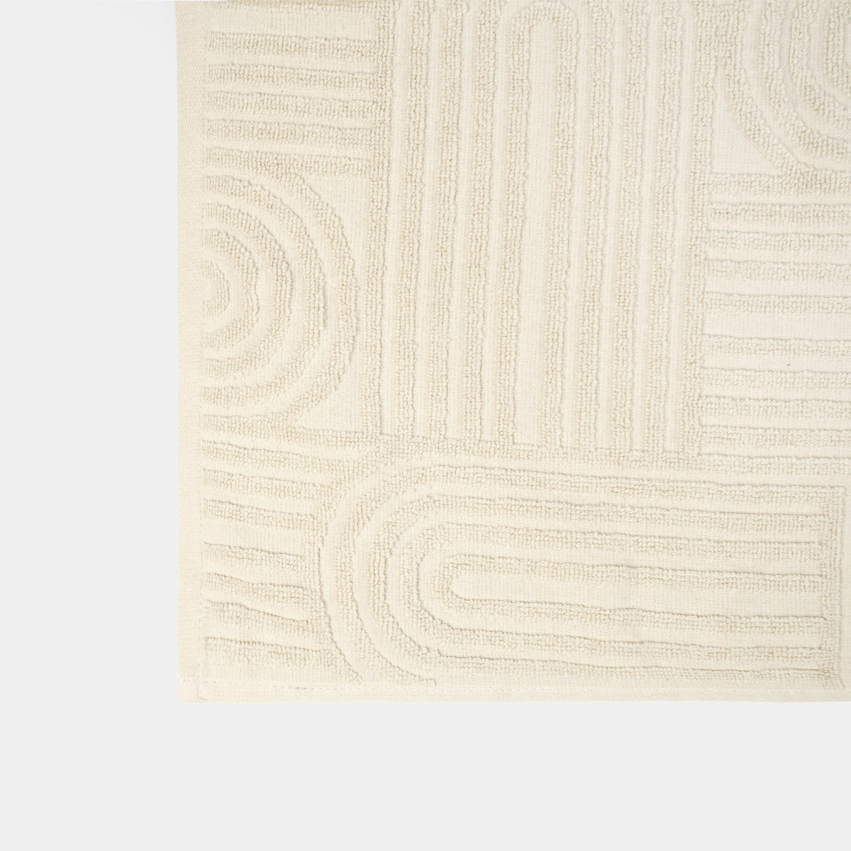 OHS Jacquard Texture Arches Towel, Cream - Hand Towel>