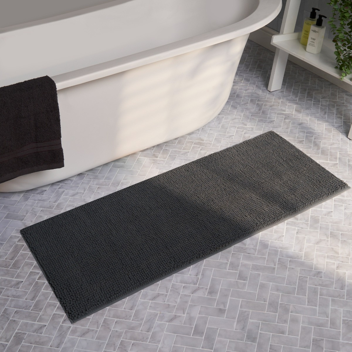 OHS Runner Noodle Bath Mat - Charcoal>