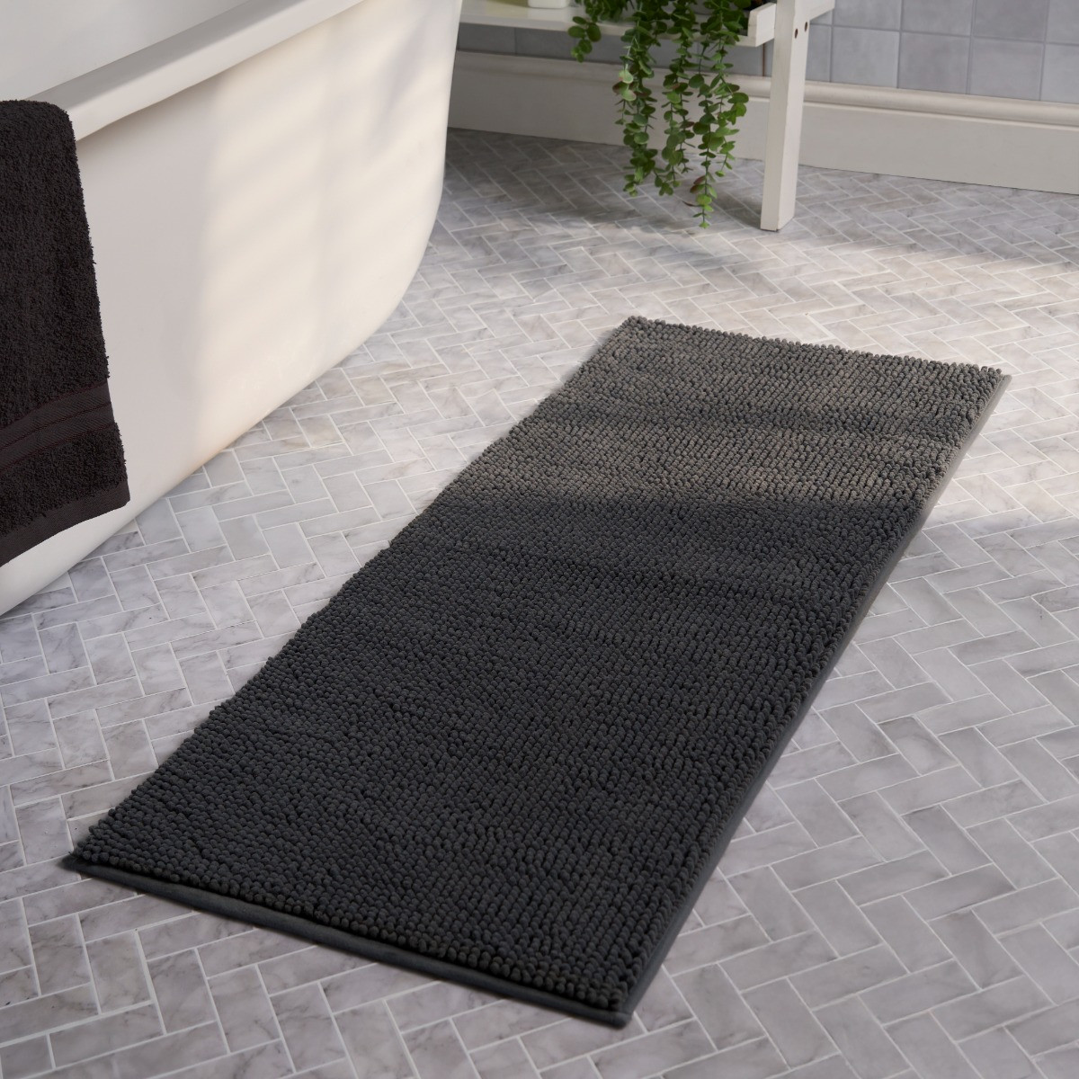 OHS Runner Noodle Bath Mat - Charcoal>