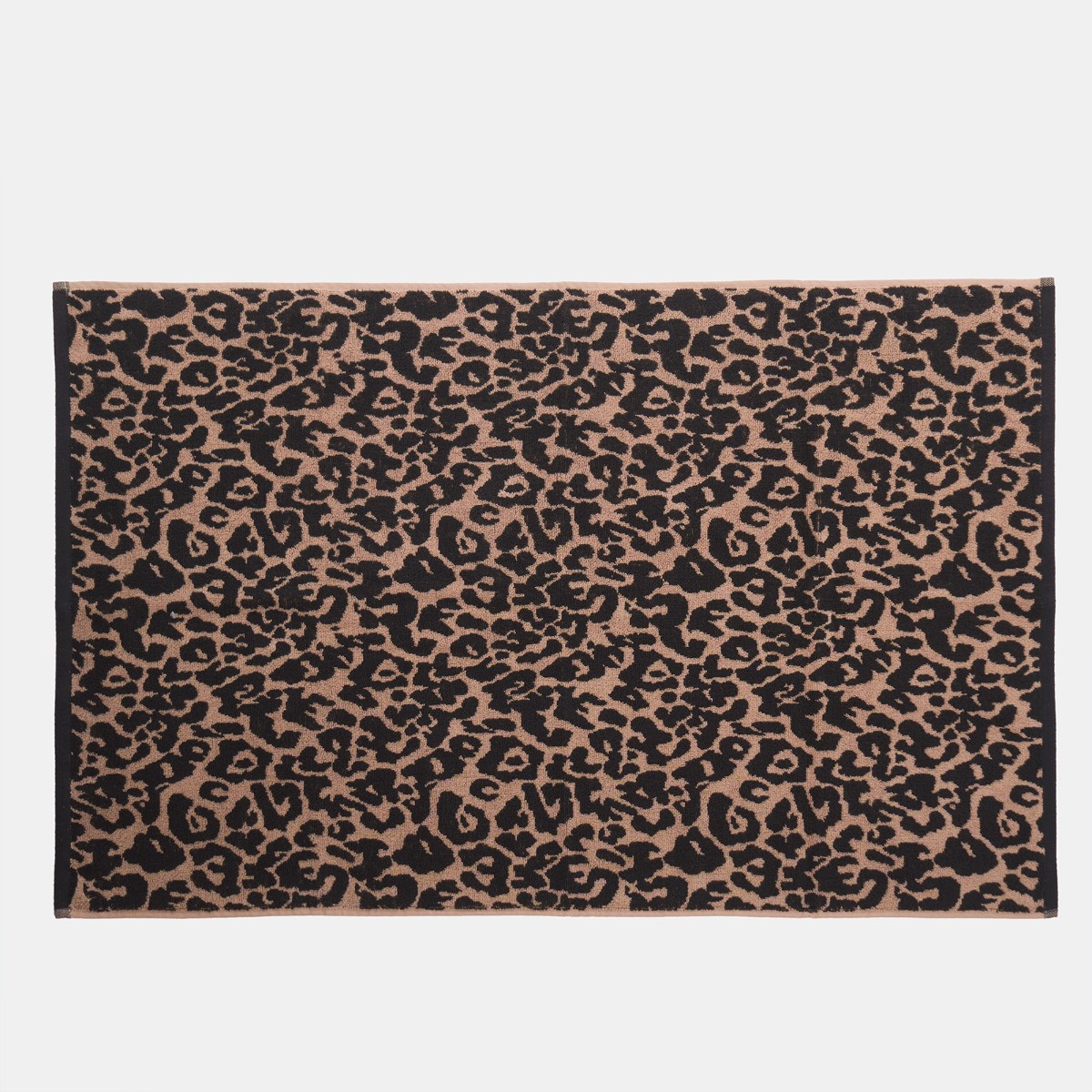 OHS 100% Cotton Jacquard Leopard Hand Towel - Natural>