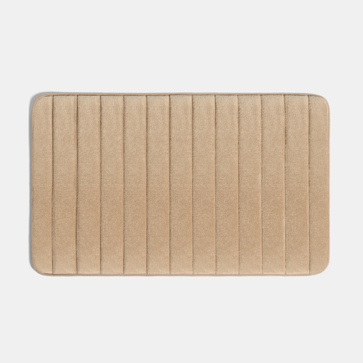 OHS Thick Ribbed Foam Bath Mat - Natural>