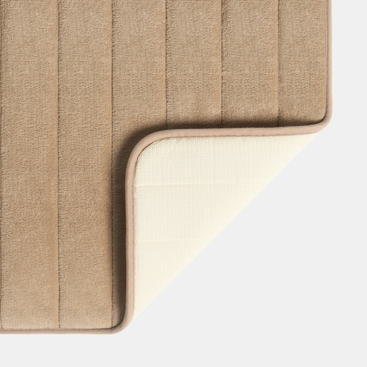 OHS Thick Ribbed Foam Bath Mat - Natural>