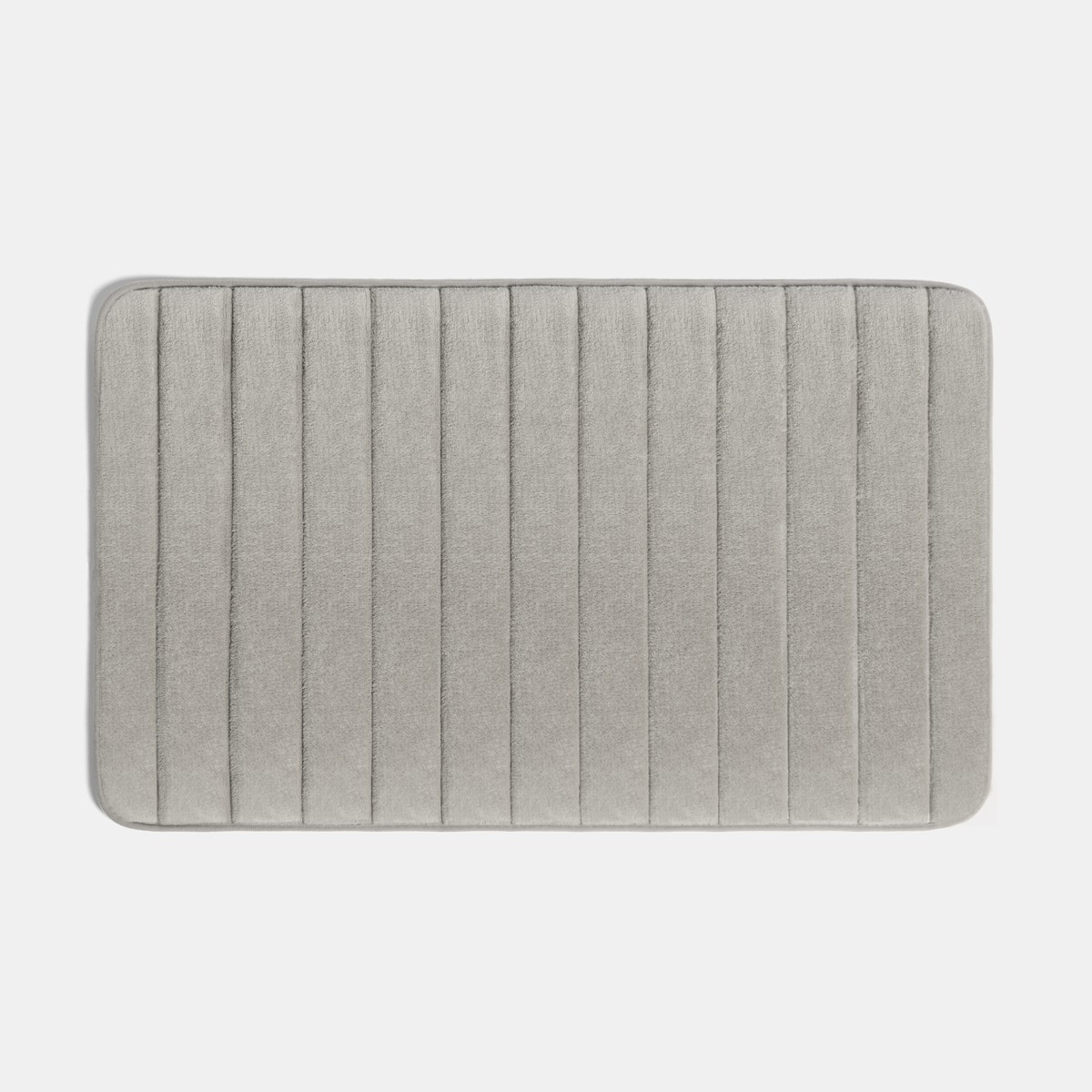 OHS Thick Ribbed Foam Bath Mat - Grey>