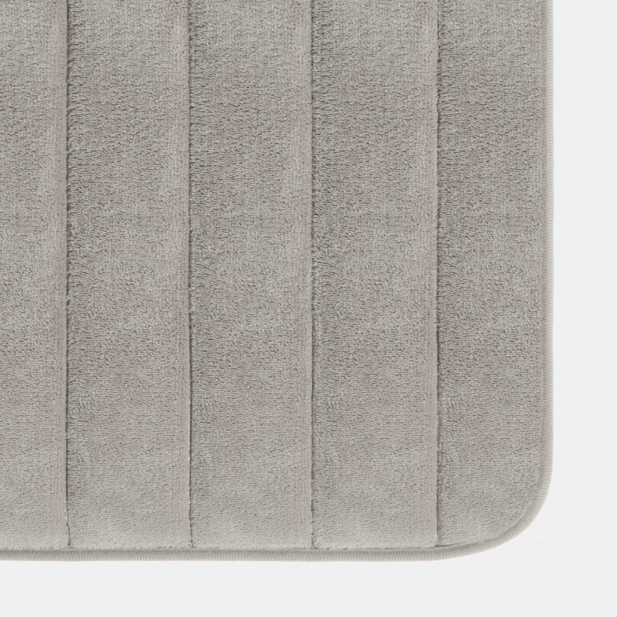 OHS Thick Ribbed Foam Bath Mat - Grey>
