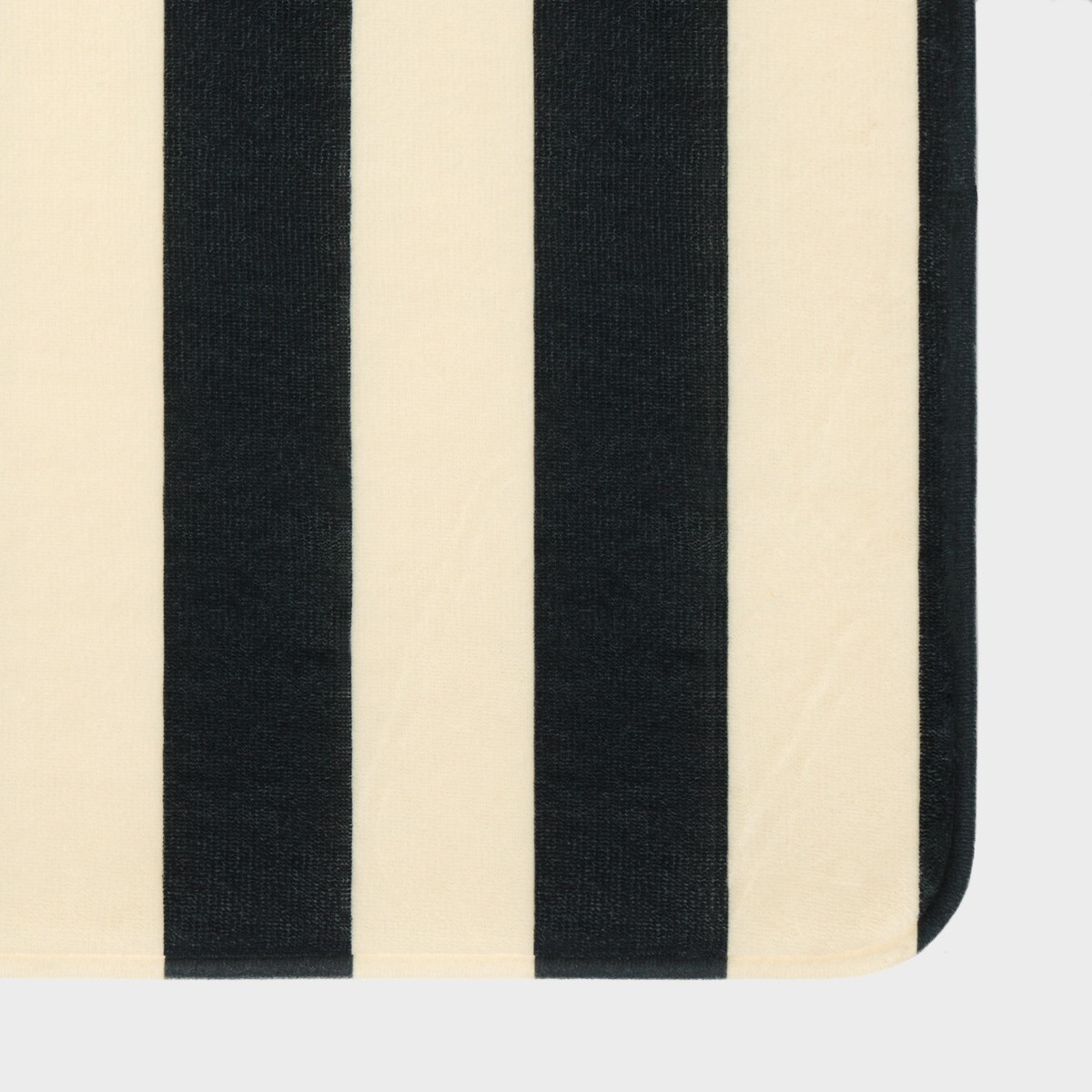OHS Striped Print Foam Bath Mat - Monochrome>
