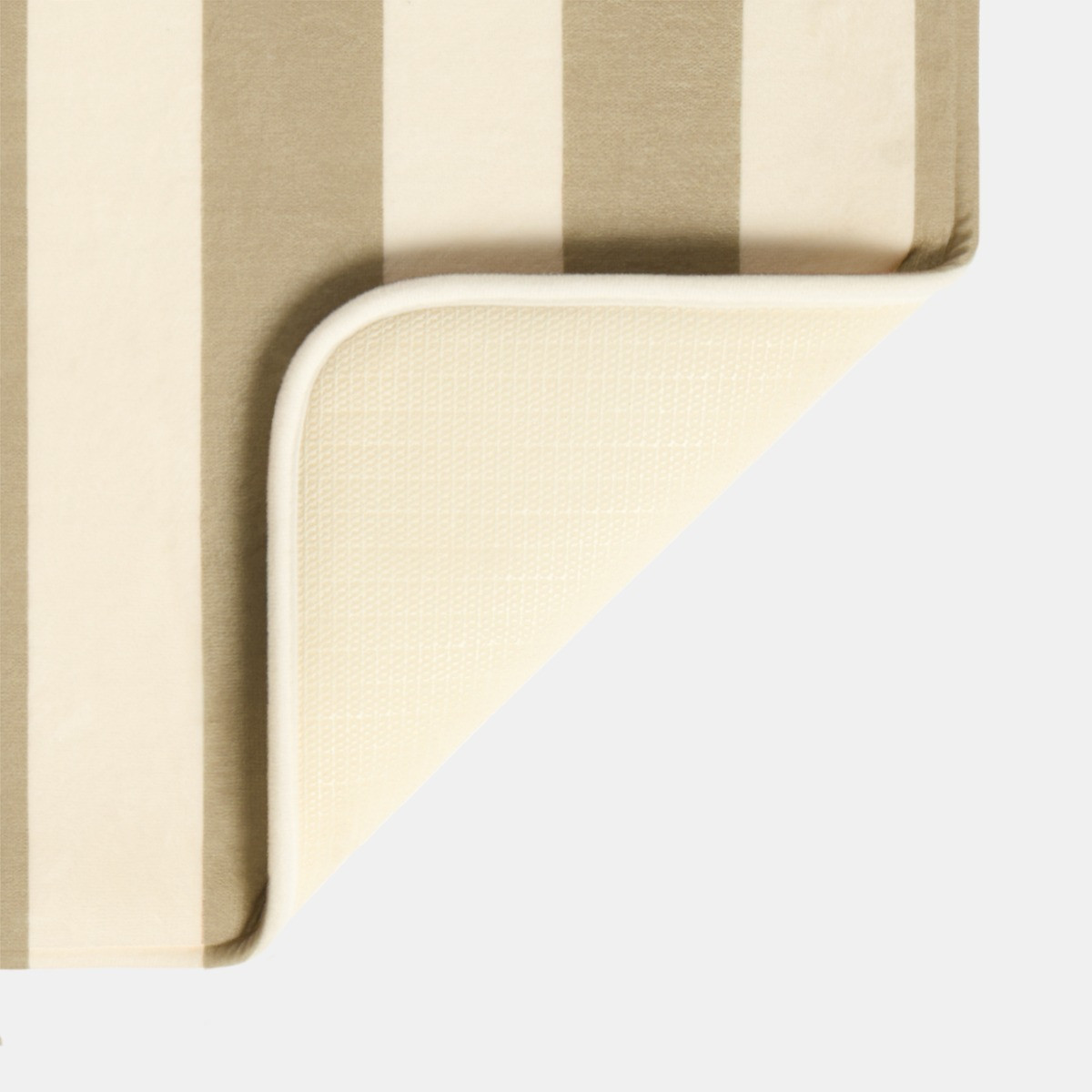 OHS Striped Print Foam Bath Mat - Mink>