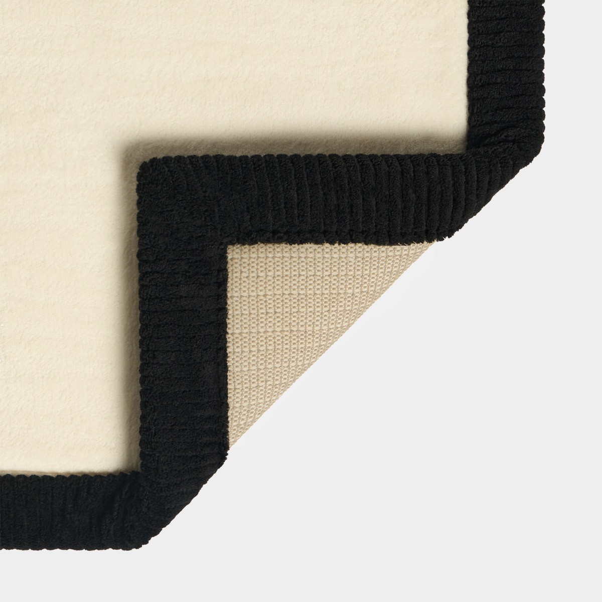 OHS Border Foam Bath Mat - Monochrome>