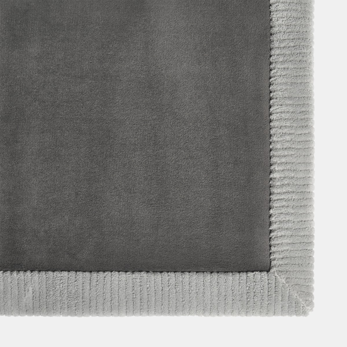 OHS Border Foam Bath Mat - Charcoal/Silver>