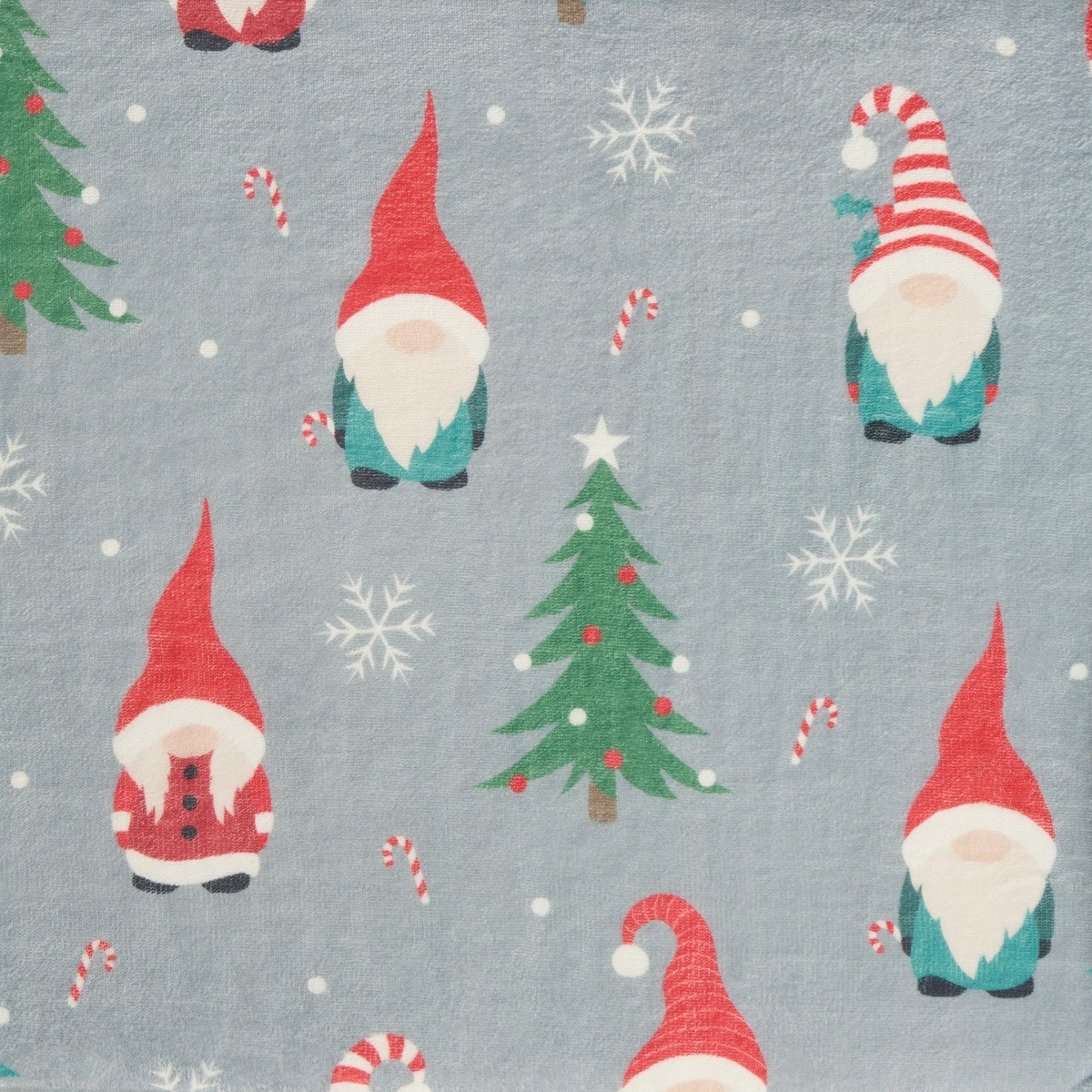 OHS Christmas Gonk Embossed Bath Mat - Grey>