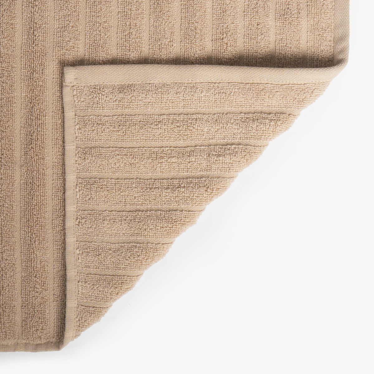 OHS 100% Cotton Ribbed Textured Towel - Natural>