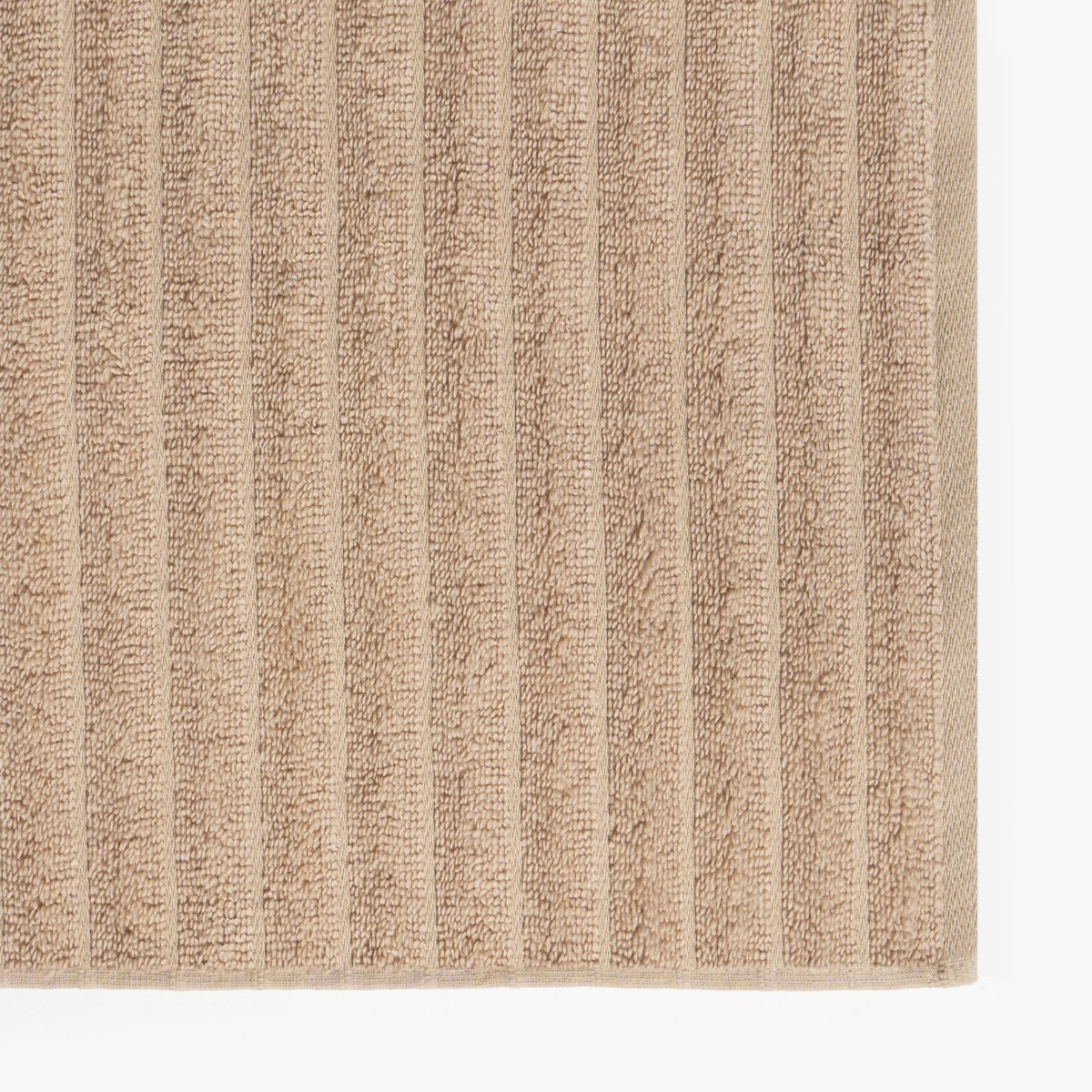 OHS 100% Cotton Ribbed Textured Towel - Natural>