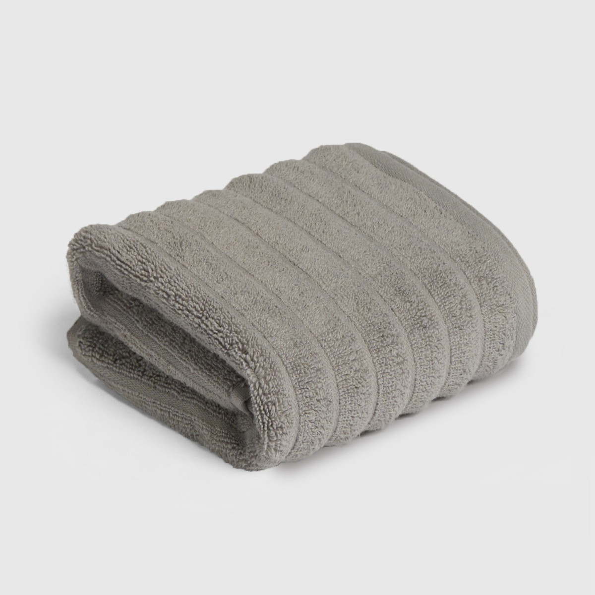 OHS 100% Cotton Ribbed Textured Hand Towel - Grey>