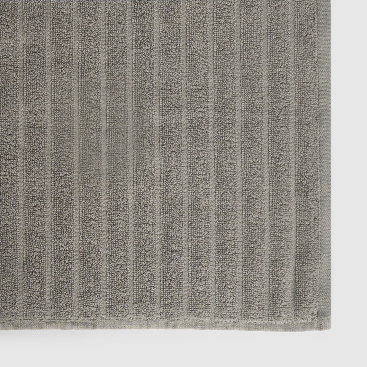 OHS 100% Cotton Ribbed Textured Hand Towel - Grey>