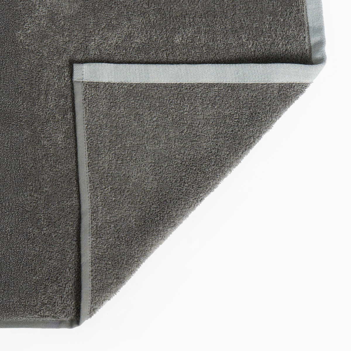 OHS 100% Cotton Border Trim Towel - Charcoal/Silver>