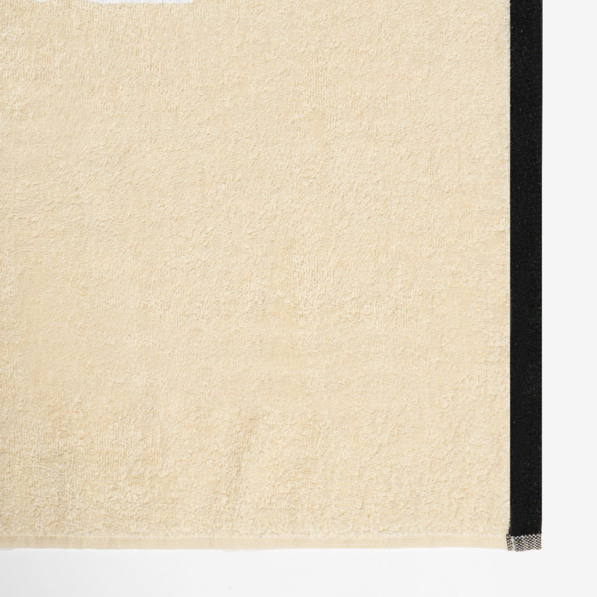 OHS 100% Cotton Border Trim Towel - Cream/Black>