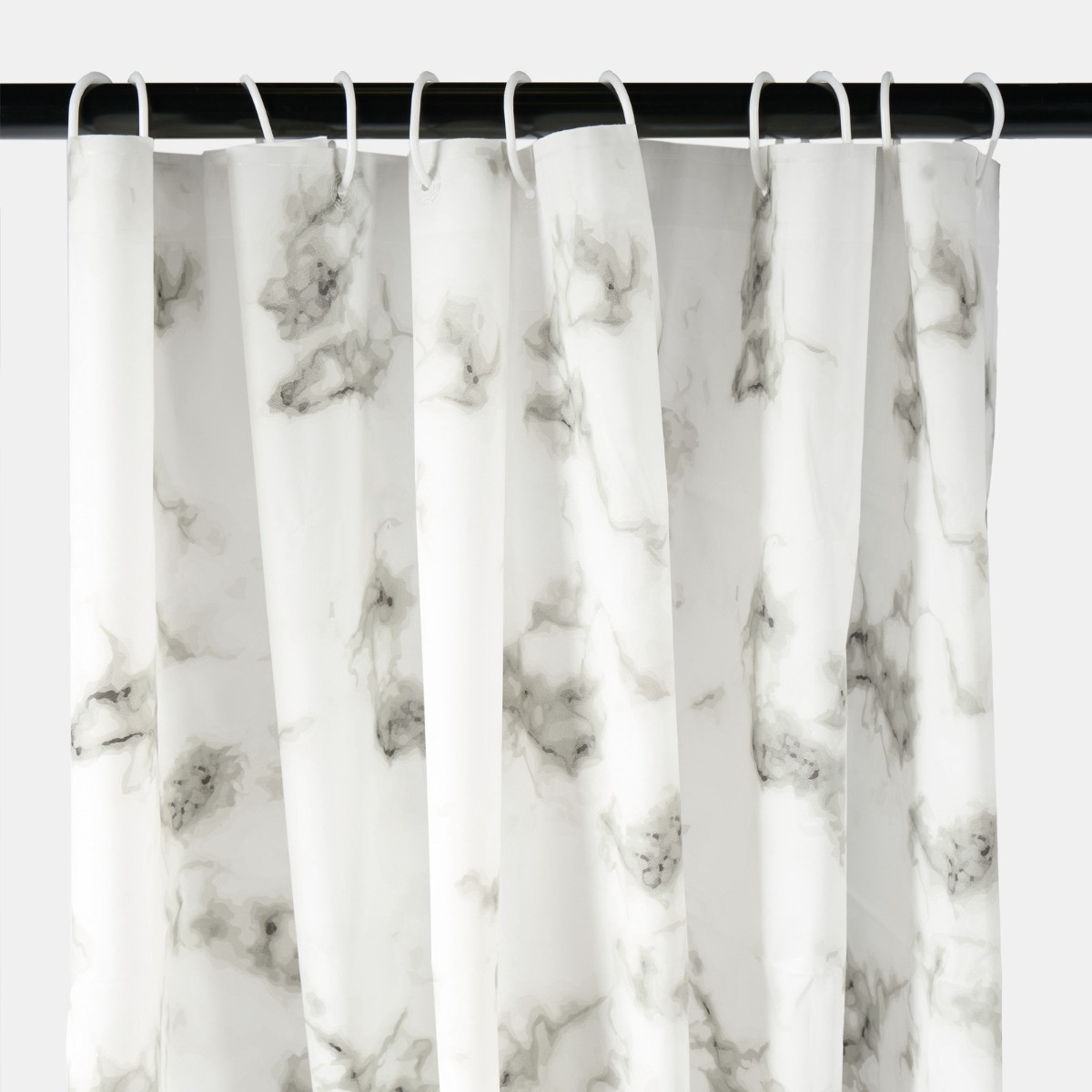 OHS Marble Shower Curtain - Grey/White>