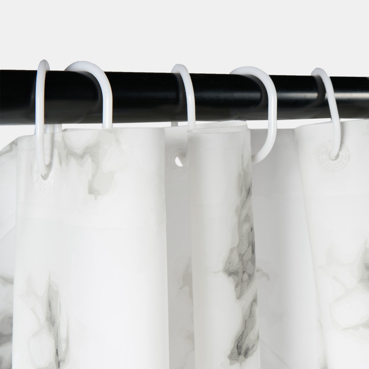 OHS Marble Shower Curtain - Grey/White>