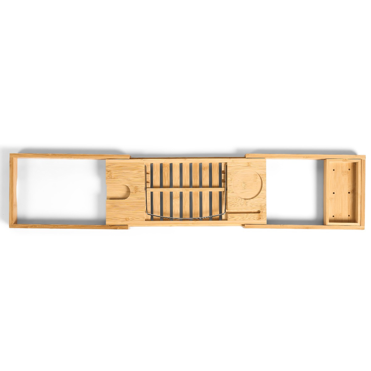OHS Wooden Extendable Bath Rack - Natural>