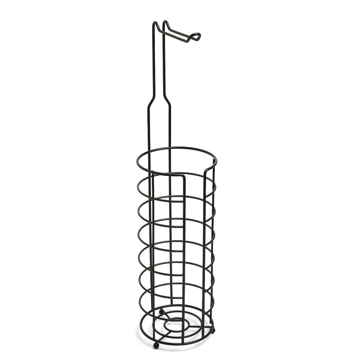 OHS Wire Toilet Roll Stand - Black>
