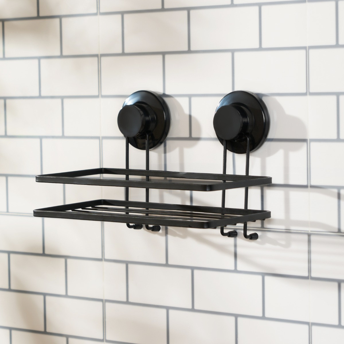 OHS Suction Shower Caddy - Black>