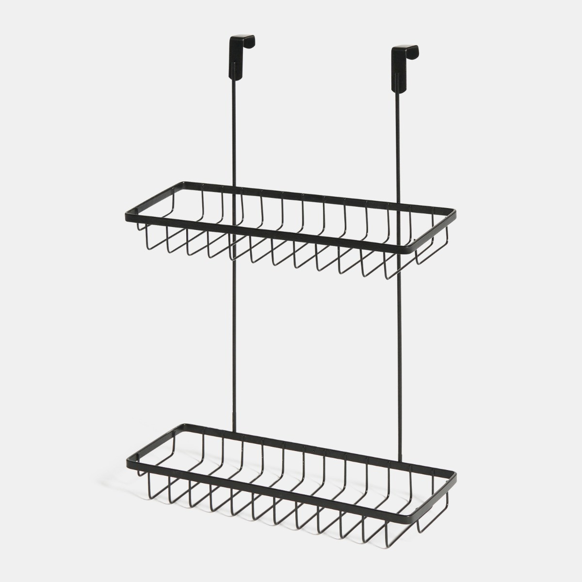 OHS Over The Door Double Shower Caddy - Black>