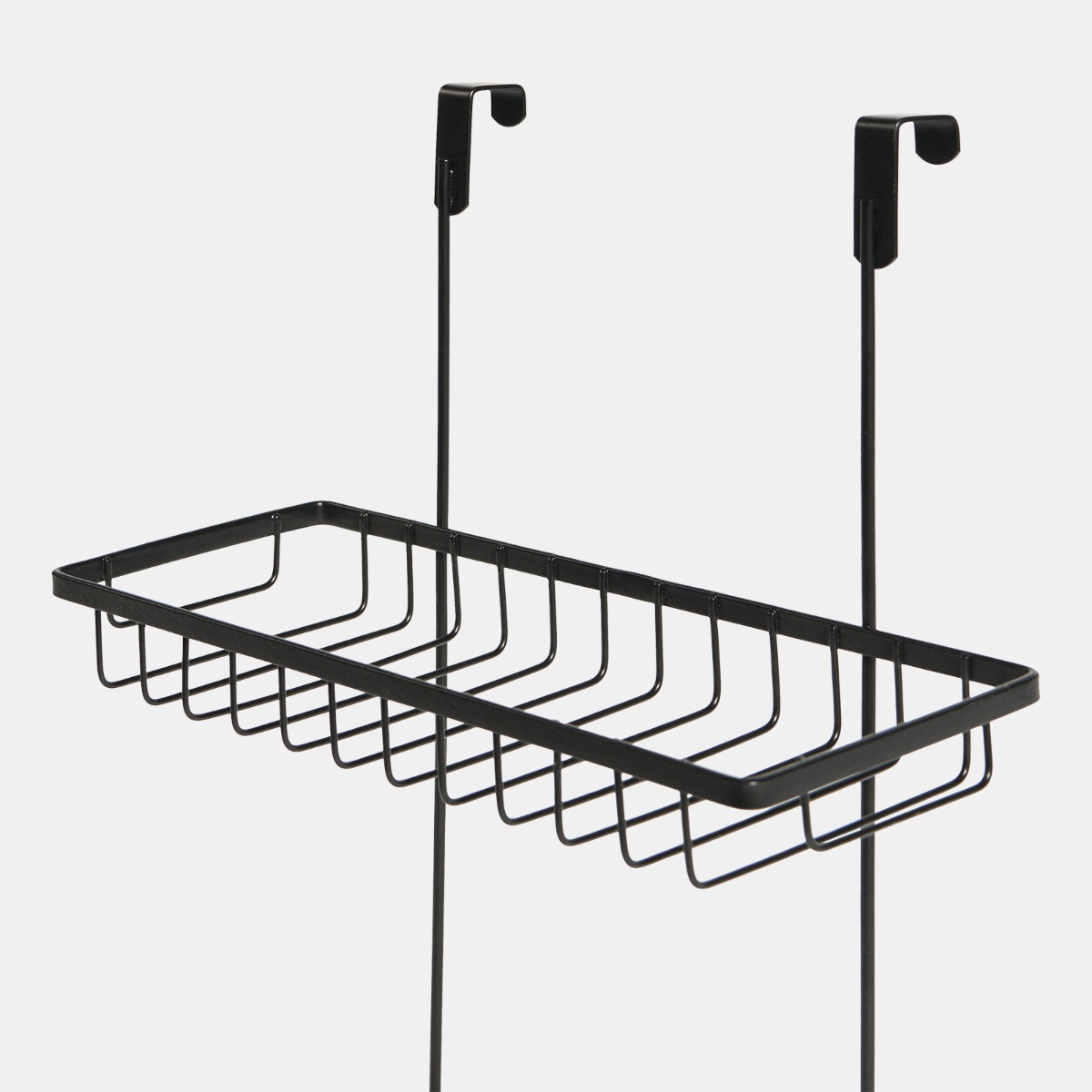 OHS Over The Door Double Shower Caddy - Black>