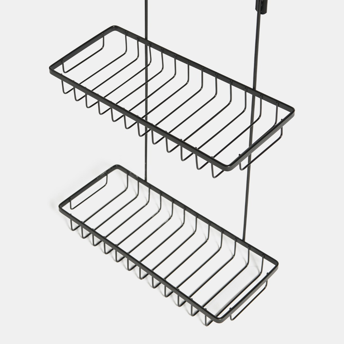 OHS Over The Door Double Shower Caddy - Black>