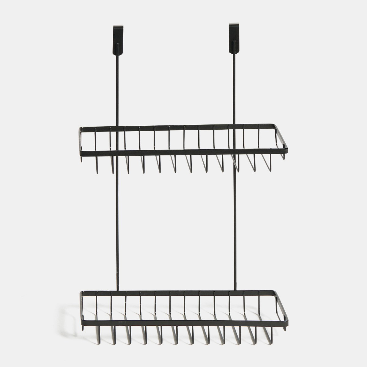 OHS Over The Door Double Shower Caddy - Black>