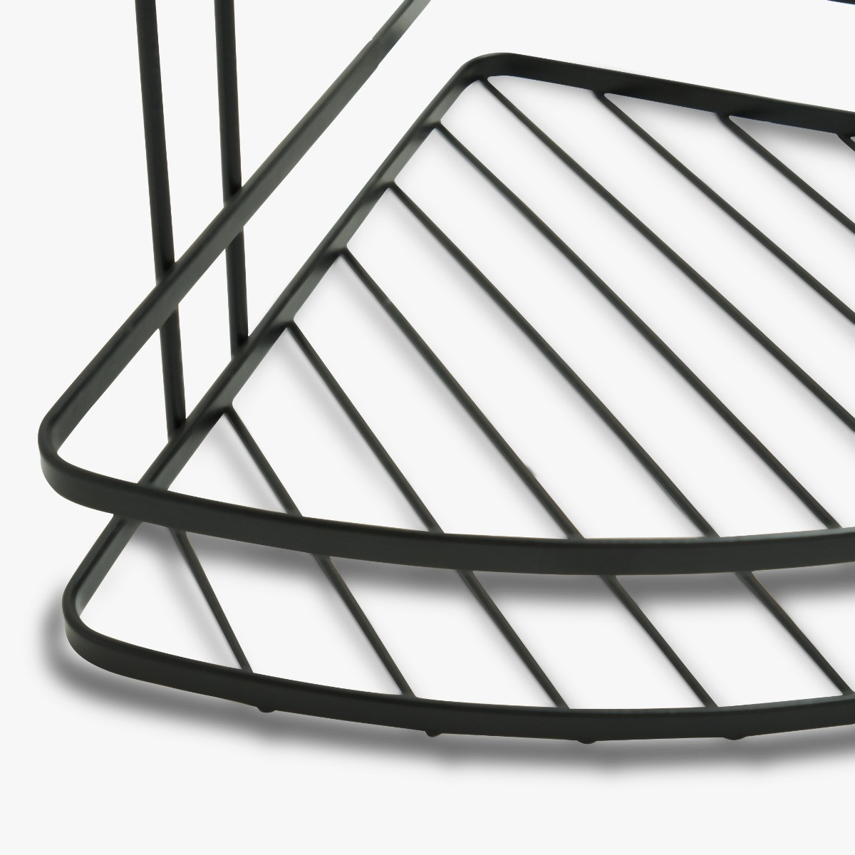 OHS 2-Tier Corner Suction Shower Caddy - Black>
