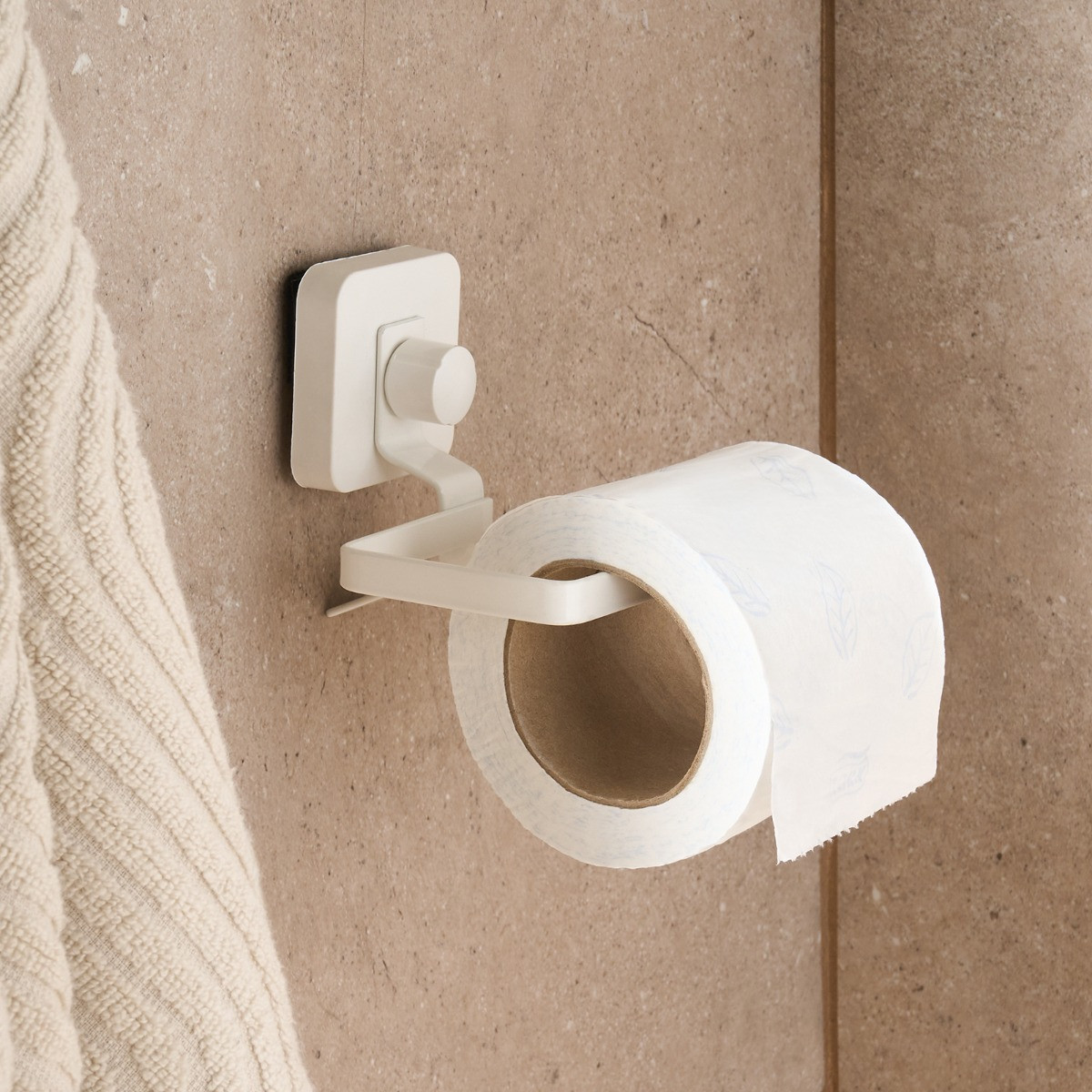 OHS Suction Toilet Roll Holder - White>