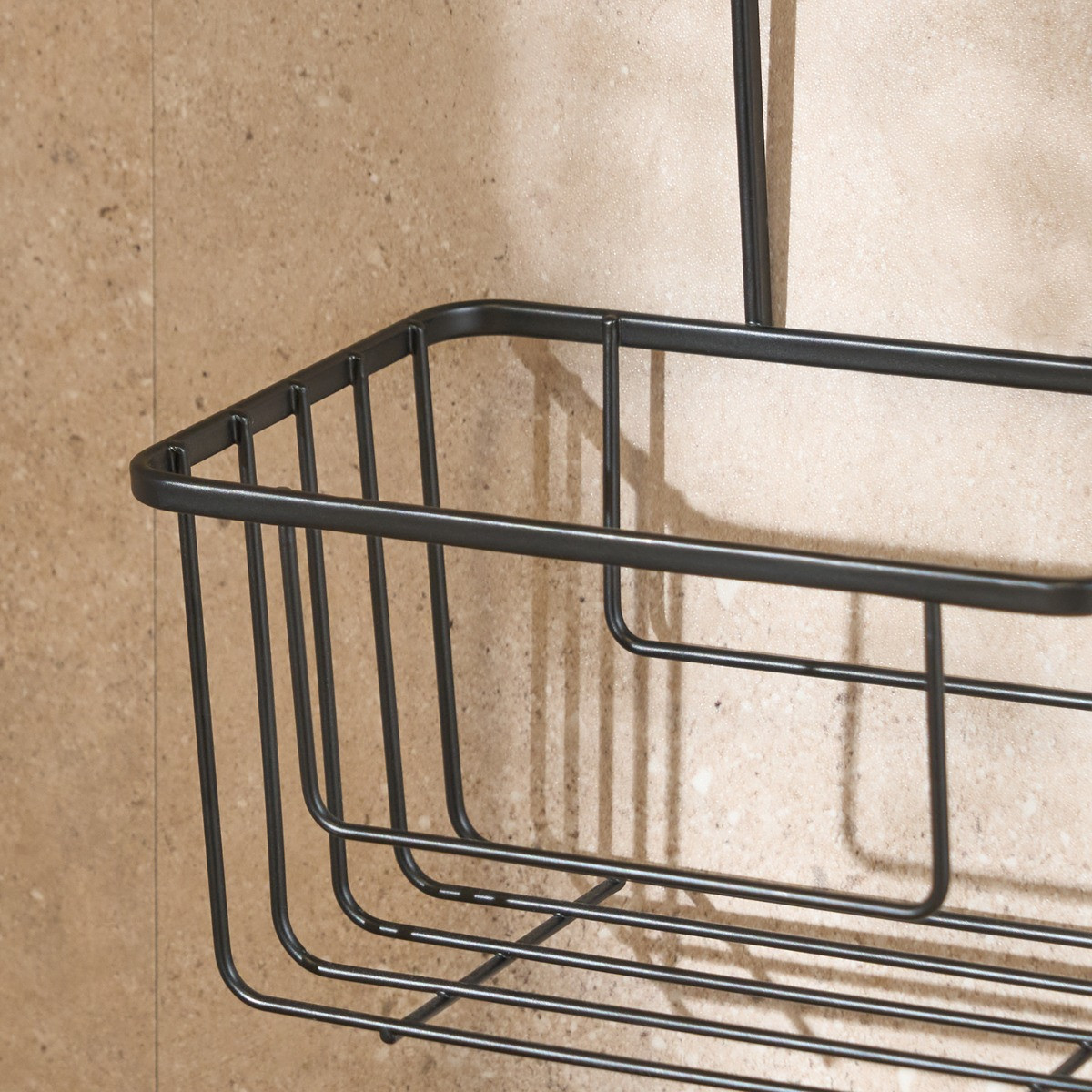 OHS Over The Door Shower Caddy - Black>