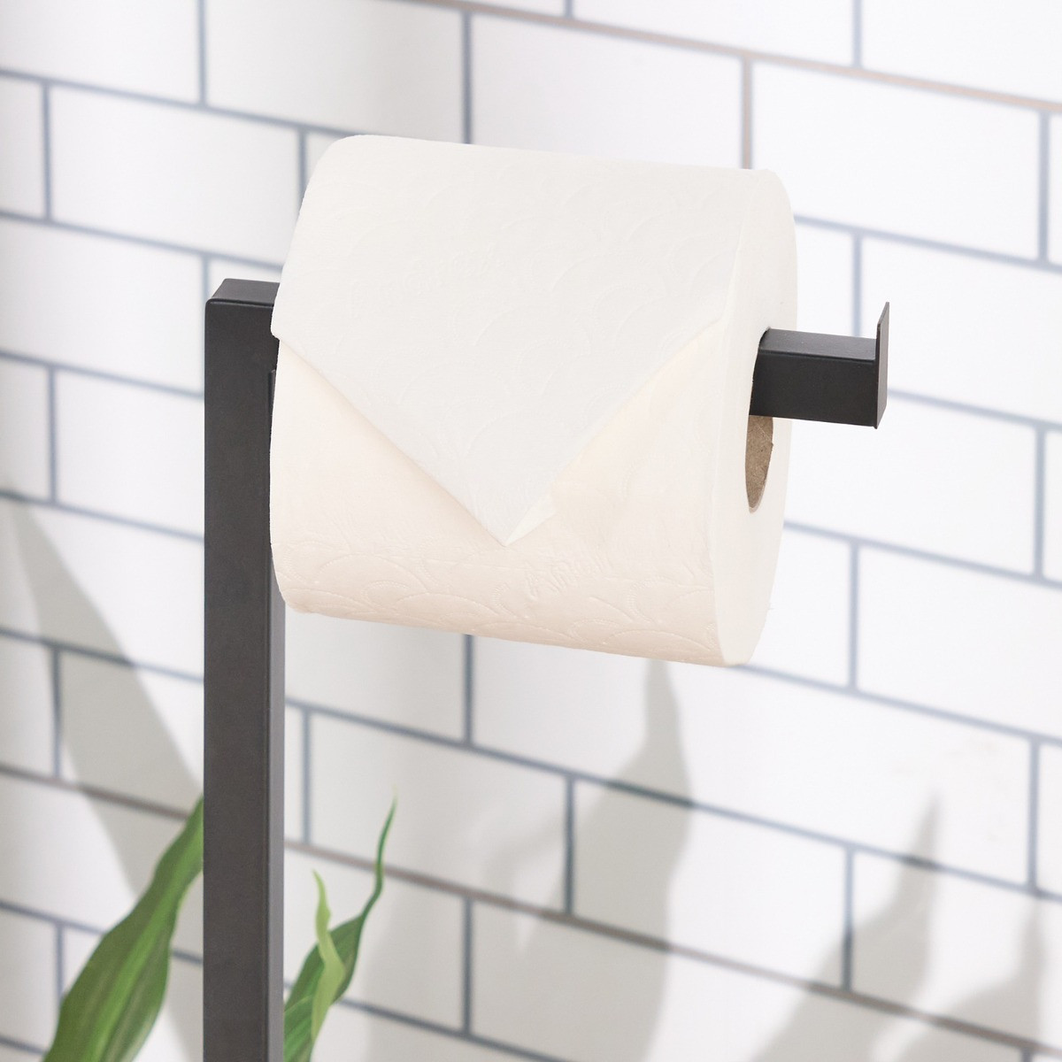 OHS Toilet Roll Stand - Black/White Marble>