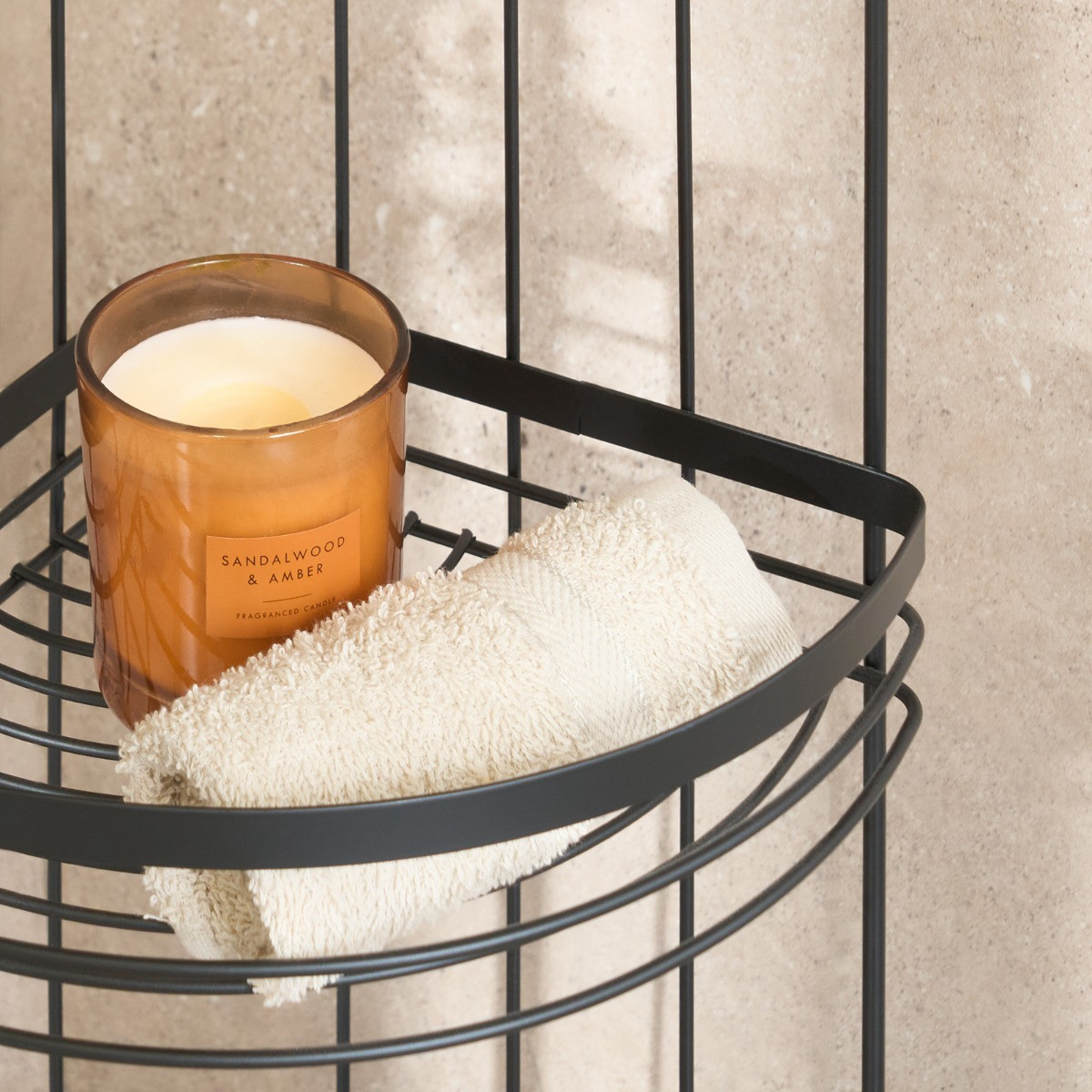 OHS Wire Corner 3-Tier Bathroom Caddy - Black>