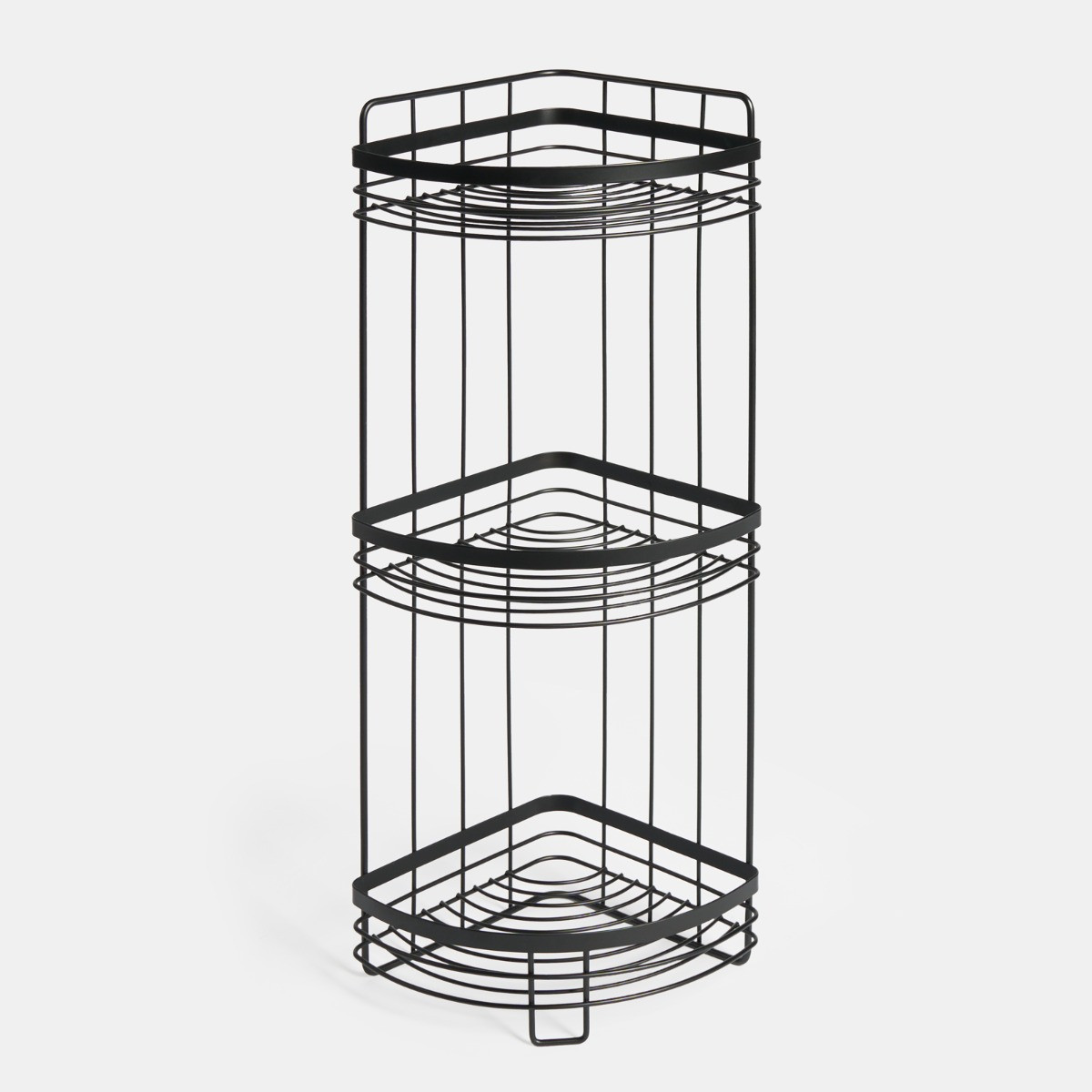 OHS Wire Corner 3-Tier Bathroom Caddy - Black>
