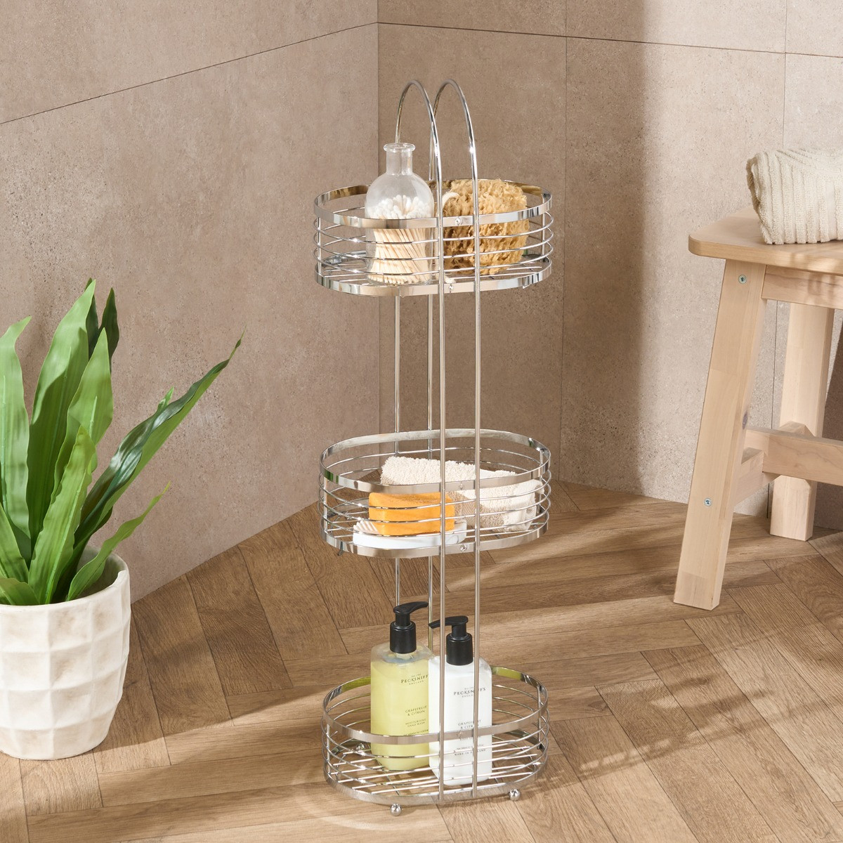 OHS 3-Tier Bathroom Caddy - Silver>