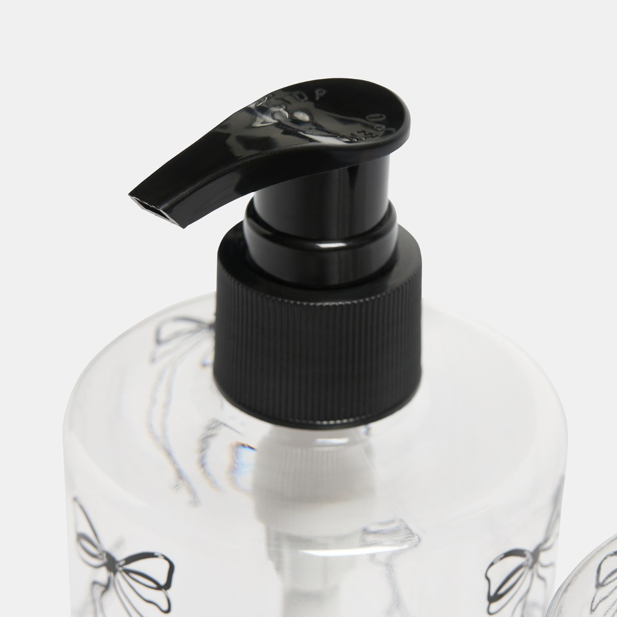 OHS Bows Dispenser Bottles, Clear/Black - 3 Pack>