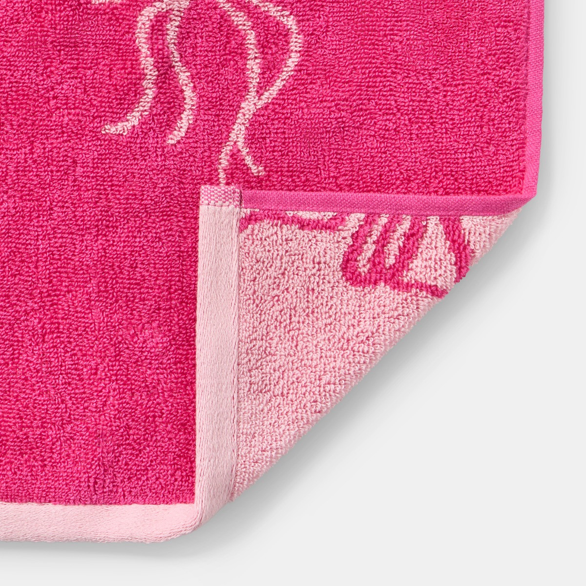 OHS 100% Cotton Bow Print Hand Towel - Pink>