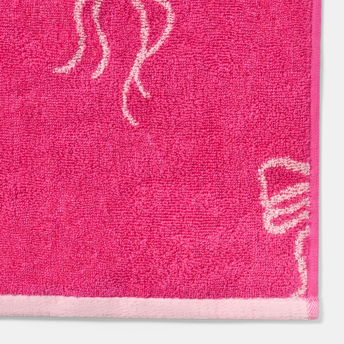 OHS 100% Cotton Bow Print Hand Towel - Pink>