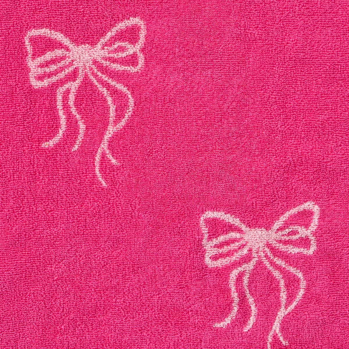 OHS 100% Cotton Bow Print Hand Towel - Pink>