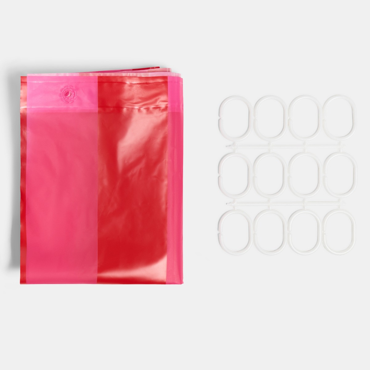 OHS Striped Shower Curtain - Pink >