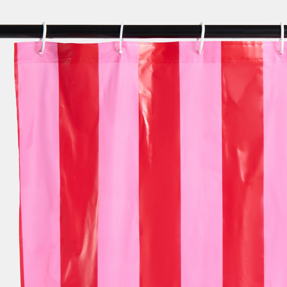 OHS Striped Shower Curtain - Pink >
