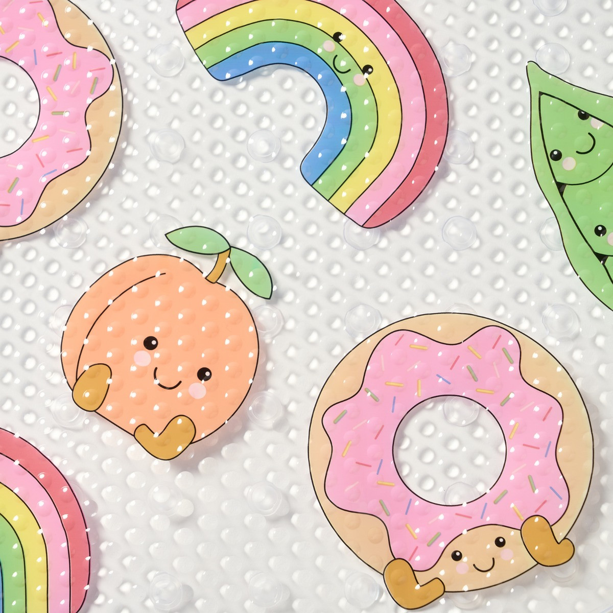 OHS Sweetie Pies PVC Non Slip Bath Mat - Clear>