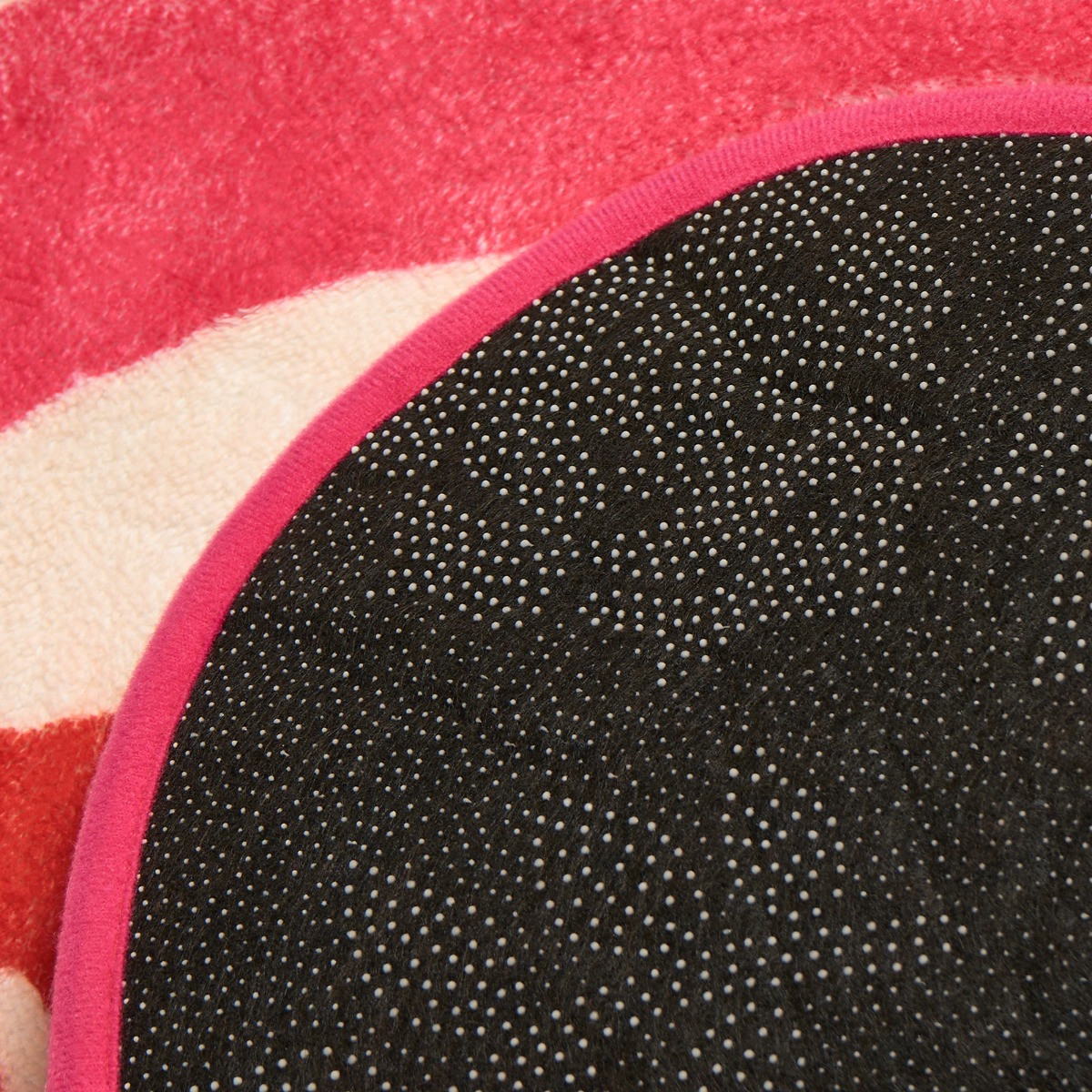 OHS Cherry Bow Print Velvet Bath Mat - Pink>