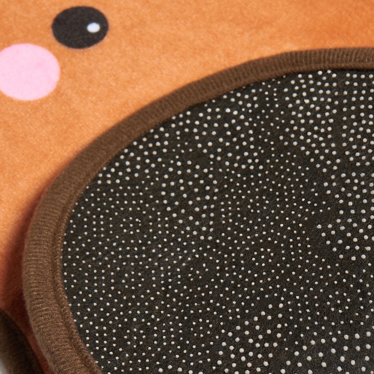 OHS Bow Crossiant Velvet Bath Mat - Brown>