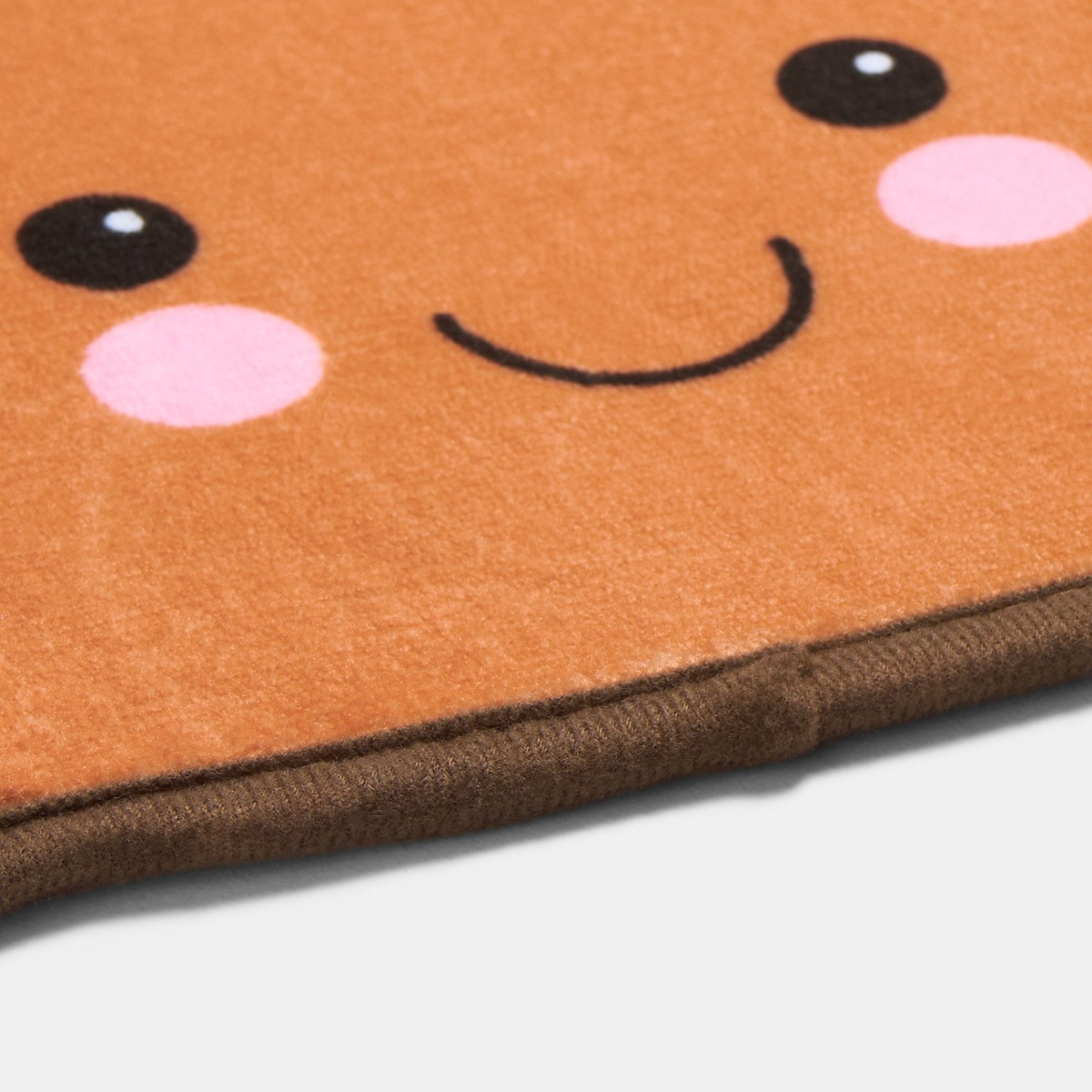 OHS Bow Crossiant Velvet Bath Mat - Brown>