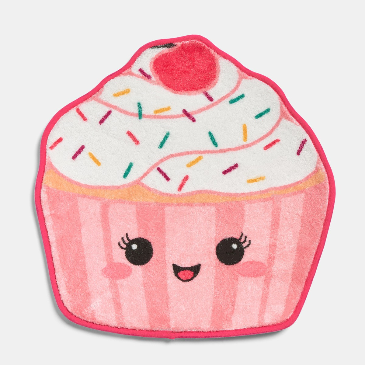 OHS Cupcake Velvet Bath Mat - Pink>