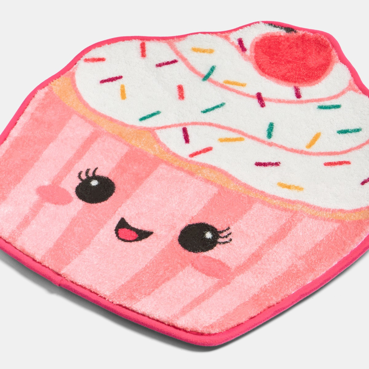 OHS Cupcake Velvet Bath Mat - Pink>