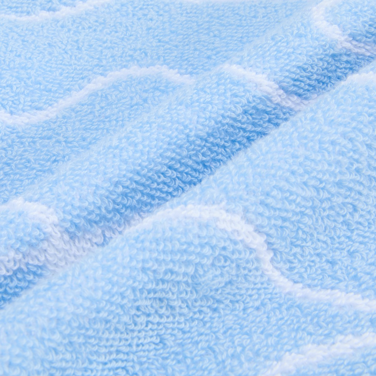 OHS 100% Cotton Bow Print Towel - Blue>