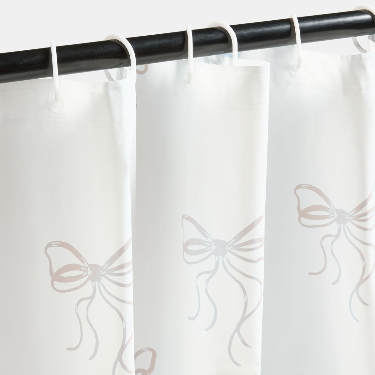 OHS Bow Print Shower Curtain - Natural>